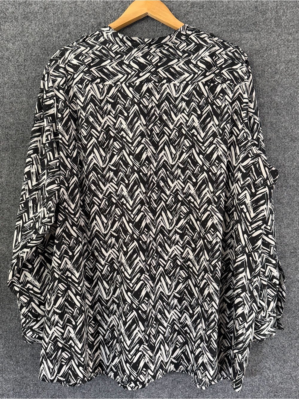 Calvin Klein Womens Button Up Top Size 2X Long Roll Tab Sleeves Office Career - Picture 2 of 8
